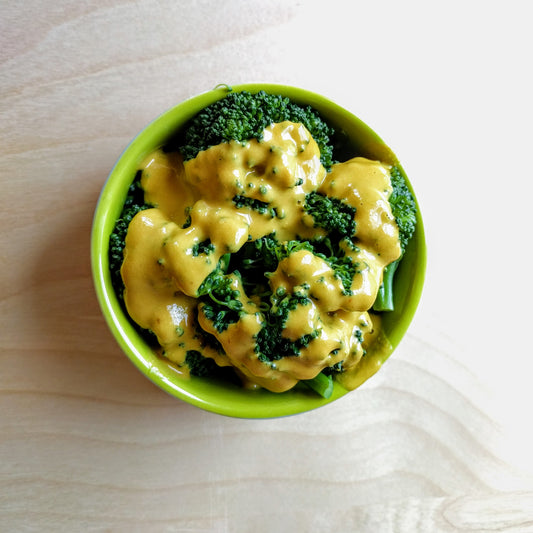 Cheesy Broccoli (vegan, paleo, gluten-free)