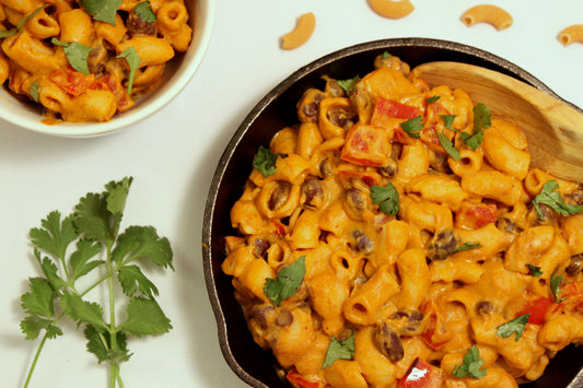 mexican style macaroni and cheese vegan plant-based gluten free